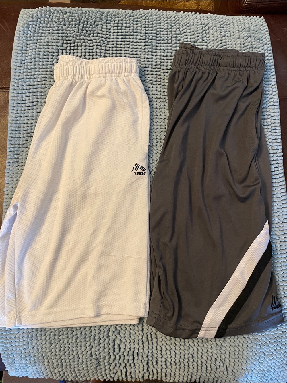 Set of 2 - RBX Boys Athletic Shorts - White and Gray